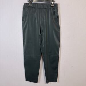 Blank NYC Women Mediterranean Green Faux Leather Pants Size M